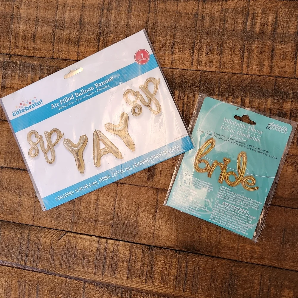 Bridal / Bachelorette Gold Balloons